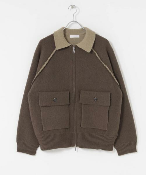 SENSE OF PLACE by URBAN RESEARCH / センスオブプレイス バイ アーバンリサーチ ブルゾン | バイカラーニットジップブルゾン | 詳細11