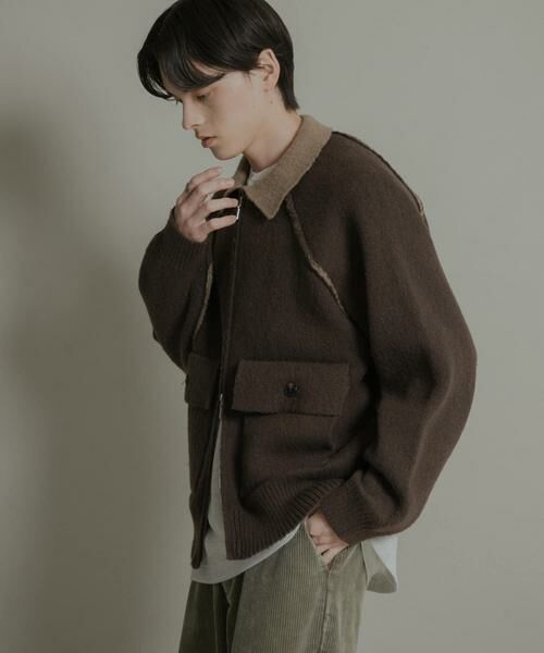 SENSE OF PLACE by URBAN RESEARCH / センスオブプレイス バイ アーバンリサーチ ブルゾン | バイカラーニットジップブルゾン | 詳細3