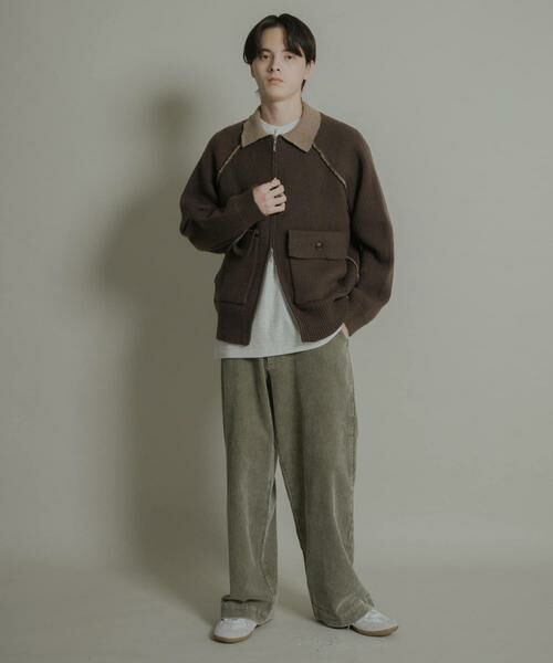 SENSE OF PLACE by URBAN RESEARCH / センスオブプレイス バイ アーバンリサーチ ブルゾン | バイカラーニットジップブルゾン | 詳細6