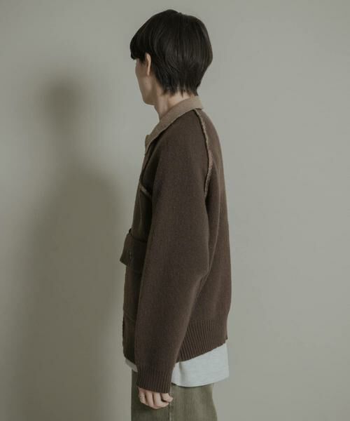 SENSE OF PLACE by URBAN RESEARCH / センスオブプレイス バイ アーバンリサーチ ブルゾン | バイカラーニットジップブルゾン | 詳細9