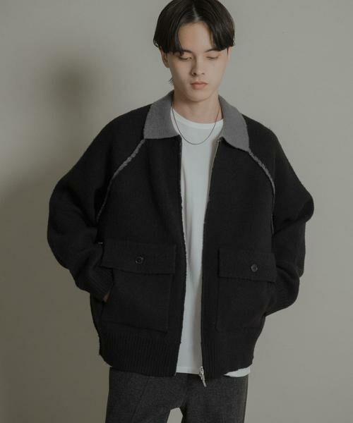 SENSE OF PLACE by URBAN RESEARCH / センスオブプレイス バイ アーバンリサーチ ブルゾン | バイカラーニットジップブルゾン | 詳細15