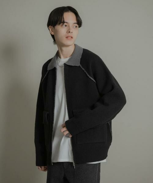 SENSE OF PLACE by URBAN RESEARCH / センスオブプレイス バイ アーバンリサーチ ブルゾン | バイカラーニットジップブルゾン | 詳細17