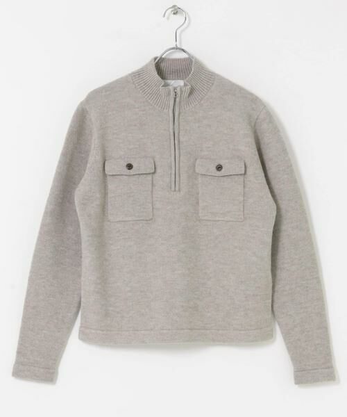 SENSE OF PLACE by URBAN RESEARCH / センスオブプレイス バイ アーバンリサーチ ニット・セーター | 『洗濯可』ダブルポケットハーフジップニット | 詳細3