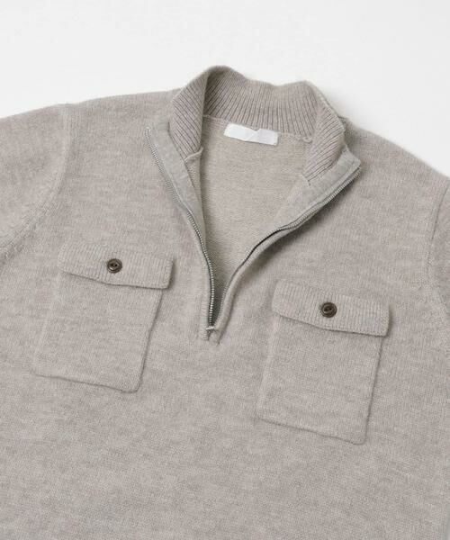 SENSE OF PLACE by URBAN RESEARCH / センスオブプレイス バイ アーバンリサーチ ニット・セーター | 『洗濯可』ダブルポケットハーフジップニット | 詳細4