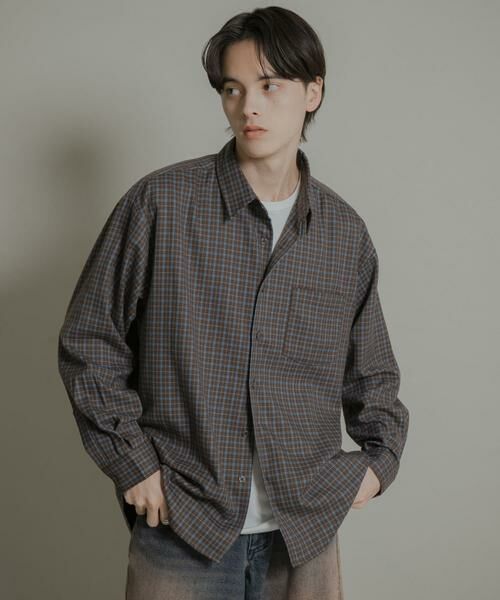 SENSE OF PLACE by URBAN RESEARCH / センスオブプレイス バイ アーバンリサーチ シャツ・ブラウス | ニュアンスチェックロングスリーブネルシャツ | 詳細3
