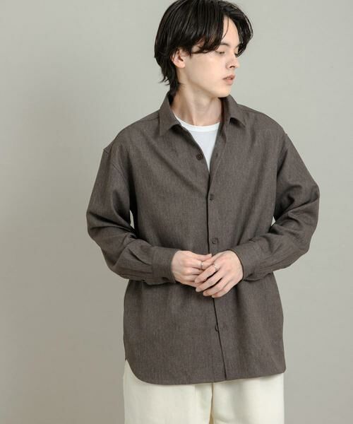 SENSE OF PLACE by URBAN RESEARCH / センスオブプレイス バイ アーバンリサーチ シャツ・ブラウス | 『UR TECH』ヘリンボーンレギュラーカラーシャツ | 詳細1