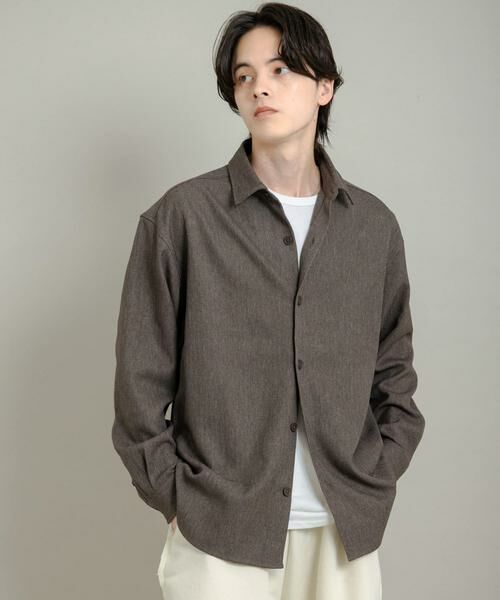 SENSE OF PLACE by URBAN RESEARCH / センスオブプレイス バイ アーバンリサーチ シャツ・ブラウス | 『UR TECH』ヘリンボーンレギュラーカラーシャツ | 詳細5