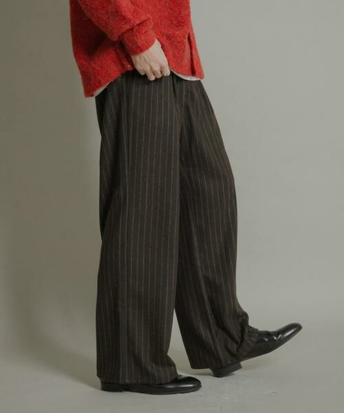 SENSE OF PLACE by URBAN RESEARCH/センスオブプレイス バイ アーバンリサーチ ウールブレンドカーブポケットストレートパンツ ブラウン M SENSE OF PLACE by URBAN RESEARCH/センスオブプレイス バイ アーバンリサーチ ウールブレンドカーブポケットストレートパンツ ブラウン M