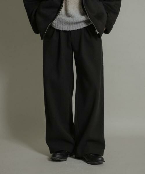 SENSE OF PLACE by URBAN RESEARCH / センスオブプレイス バイ アーバンリサーチ その他パンツ | ジャージメルトンタックワイドパンツ | 詳細1