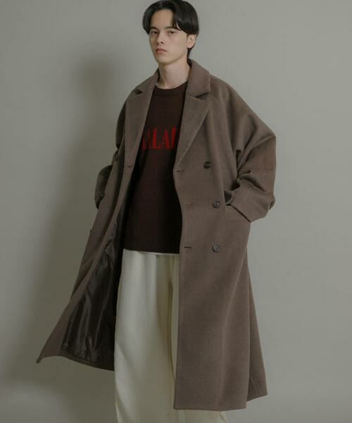 SENSE OF PLACE by URBAN RESEARCH / センスオブプレイス バイ アーバンリサーチ その他アウター | ウールブレンドダブルロングコート | 詳細1