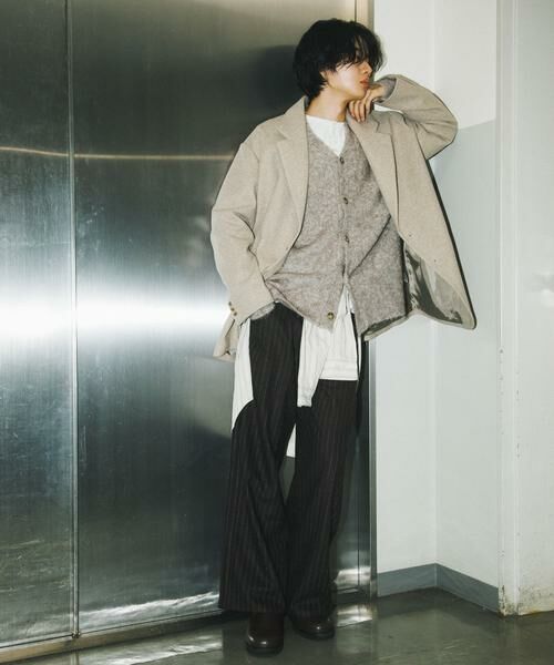 SENSE OF PLACE by URBAN RESEARCH/センスオブプレイス バイ アーバンリサーチ ルーズミドルジャケット ライトベージュ L