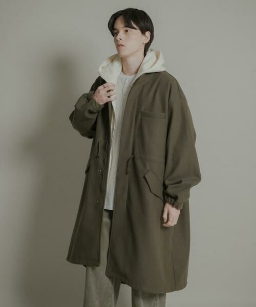SENSE OF PLACE by URBAN RESEARCH / センスオブプレイス バイ アーバンリサーチ ミリタリージャケット・コート | 『UR TECH』 カットメルトンモッズコート | 詳細12