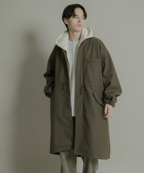 SENSE OF PLACE by URBAN RESEARCH / センスオブプレイス バイ アーバンリサーチ ミリタリージャケット・コート | 『UR TECH』 カットメルトンモッズコート | 詳細13