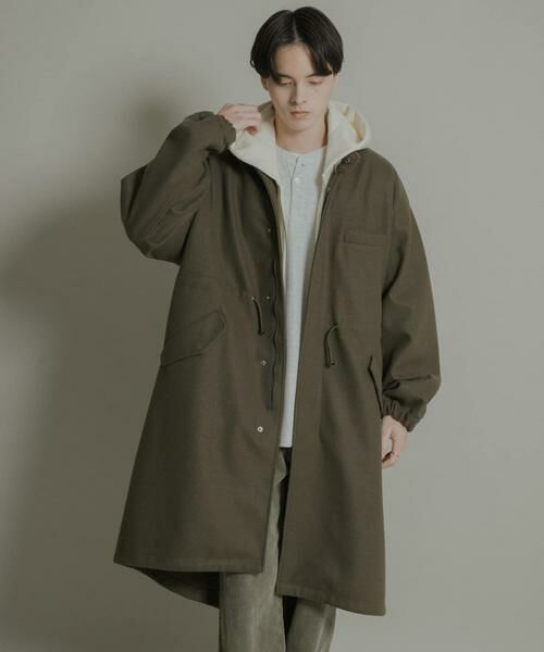 SENSE OF PLACE by URBAN RESEARCH / センスオブプレイス バイ アーバンリサーチ ミリタリージャケット・コート | 『UR TECH』 カットメルトンモッズコート | 詳細9