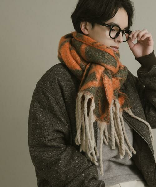 SENSE OF PLACE by URBAN RESEARCH / センスオブプレイス バイ アーバンリサーチ マフラー・ショール・スヌード・ストール | ラインチェックボリュームマフラー | 詳細8
