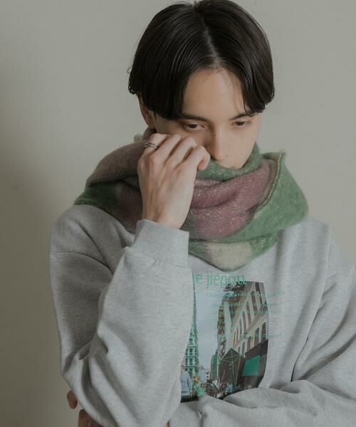 SENSE OF PLACE by URBAN RESEARCH / センスオブプレイス バイ アーバンリサーチ マフラー・ショール・スヌード・ストール | パターンボリューム大判マフラー | 詳細1