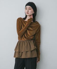 SENSE OF PLACE by URBAN RESEARCH / センスオブプレイス バイ アーバンリサーチ その他トップス | ベロアドレープトップ