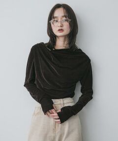 SENSE OF PLACE by URBAN RESEARCH / センスオブプレイス バイ アーバンリサーチ その他トップス | ベロアドレープトップ