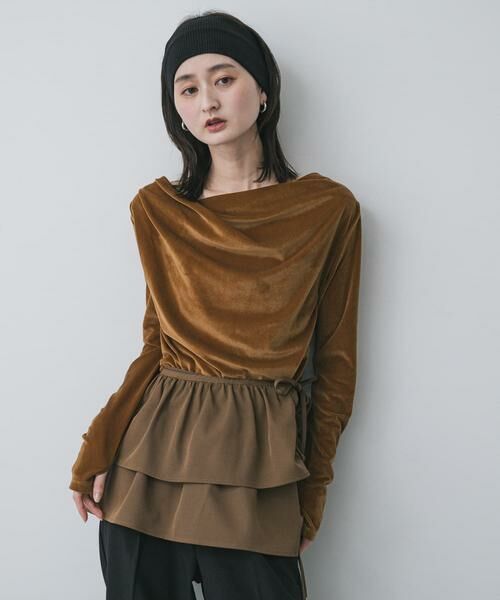 SENSE OF PLACE by URBAN RESEARCH / センスオブプレイス バイ アーバンリサーチ その他トップス | ベロアドレープトップ | 詳細1