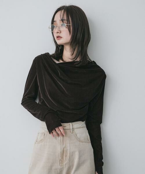 SENSE OF PLACE by URBAN RESEARCH / センスオブプレイス バイ アーバンリサーチ その他トップス | ベロアドレープトップ | 詳細9