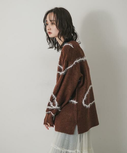 SENSE OF PLACE by URBAN RESEARCH / センスオブプレイス バイ アーバンリサーチ ニット・セーター | シャギーラインルーズニット | 詳細1