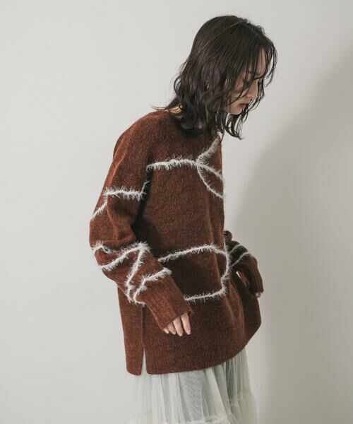 SENSE OF PLACE by URBAN RESEARCH / センスオブプレイス バイ アーバンリサーチ ニット・セーター | シャギーラインルーズニット | 詳細2