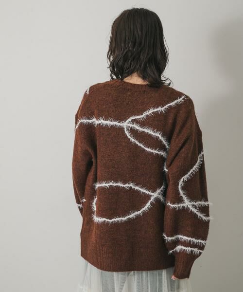 SENSE OF PLACE by URBAN RESEARCH / センスオブプレイス バイ アーバンリサーチ ニット・セーター | シャギーラインルーズニット | 詳細3