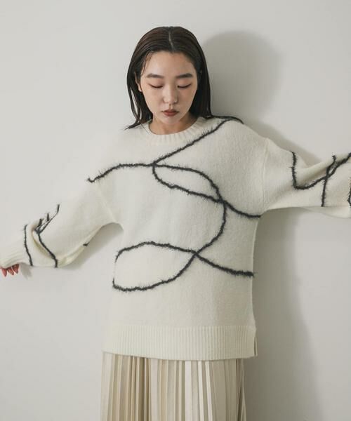 SENSE OF PLACE by URBAN RESEARCH / センスオブプレイス バイ アーバンリサーチ ニット・セーター | シャギーラインルーズニット | 詳細13