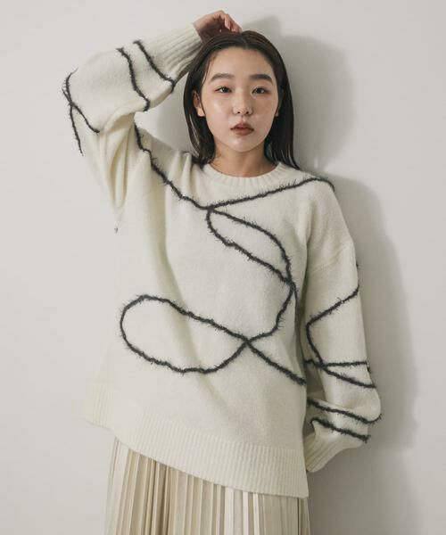 SENSE OF PLACE by URBAN RESEARCH / センスオブプレイス バイ アーバンリサーチ ニット・セーター | シャギーラインルーズニット | 詳細14