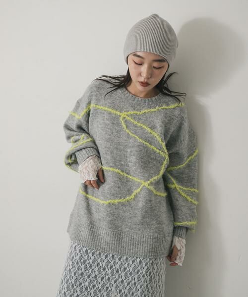 SENSE OF PLACE by URBAN RESEARCH / センスオブプレイス バイ アーバンリサーチ ニット・セーター | シャギーラインルーズニット | 詳細20