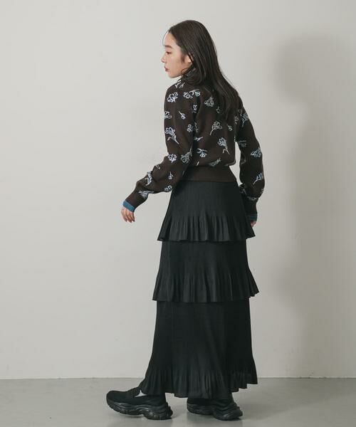 SENSE OF PLACE by URBAN RESEARCH / センスオブプレイス バイ アーバンリサーチ カーディガン・ボレロ | 『洗濯可』ジャガードフラワーコンパクトニットカーディガン | 詳細4