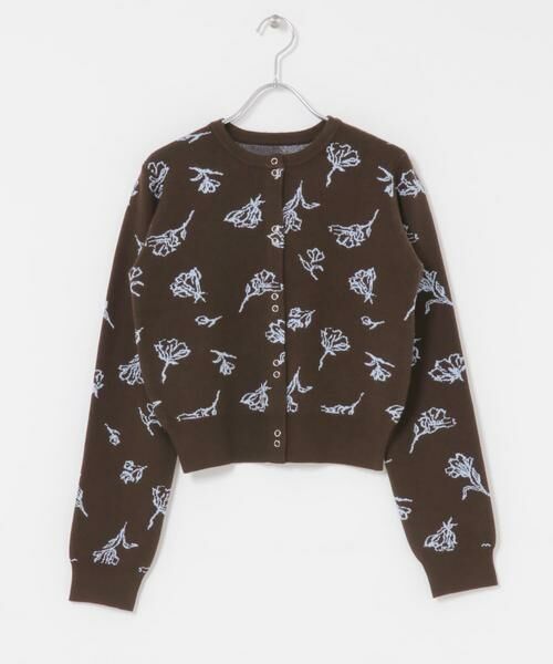 SENSE OF PLACE by URBAN RESEARCH / センスオブプレイス バイ アーバンリサーチ カーディガン・ボレロ | 『洗濯可』ジャガードフラワーコンパクトニットカーディガン | 詳細5
