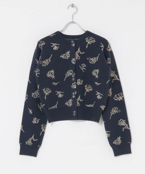 SENSE OF PLACE by URBAN RESEARCH / センスオブプレイス バイ アーバンリサーチ カーディガン・ボレロ | 『洗濯可』ジャガードフラワーコンパクトニットカーディガン | 詳細12