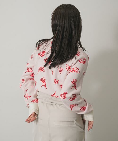 SENSE OF PLACE by URBAN RESEARCH / センスオブプレイス バイ アーバンリサーチ カーディガン・ボレロ | 『洗濯可』ジャガードフラワーコンパクトニットカーディガン | 詳細18