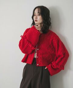 SENSE OF PLACE by URBAN RESEARCH / センスオブプレイス バイ アーバンリサーチ カーディガン・ボレロ | パッチワークケーブルニットカーディガン