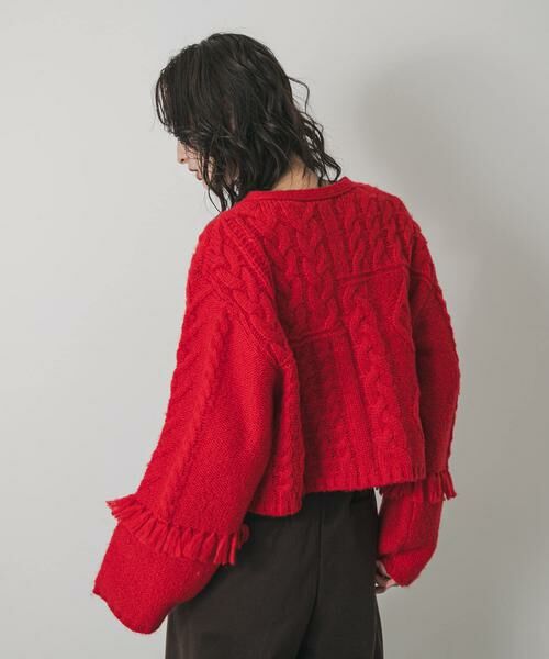 SENSE OF PLACE by URBAN RESEARCH / センスオブプレイス バイ アーバンリサーチ カーディガン・ボレロ | パッチワークケーブルニットカーディガン | 詳細3