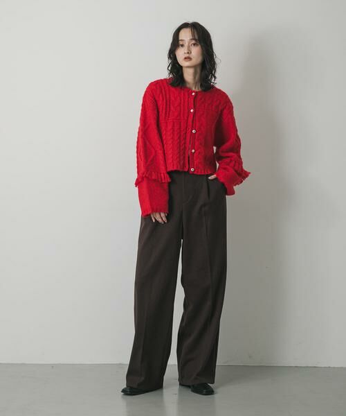 SENSE OF PLACE by URBAN RESEARCH / センスオブプレイス バイ アーバンリサーチ カーディガン・ボレロ | パッチワークケーブルニットカーディガン | 詳細4