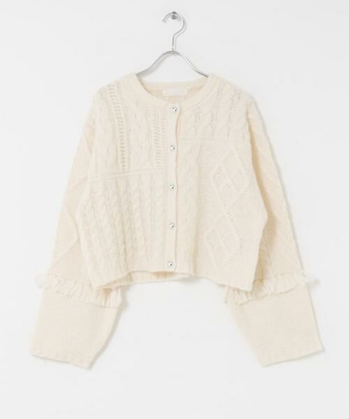 SENSE OF PLACE by URBAN RESEARCH / センスオブプレイス バイ アーバンリサーチ カーディガン・ボレロ | パッチワークケーブルニットカーディガン | 詳細19