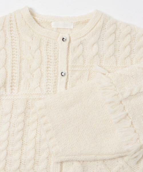 SENSE OF PLACE by URBAN RESEARCH / センスオブプレイス バイ アーバンリサーチ カーディガン・ボレロ | パッチワークケーブルニットカーディガン | 詳細20