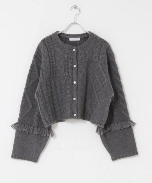 SENSE OF PLACE by URBAN RESEARCH / センスオブプレイス バイ アーバンリサーチ カーディガン・ボレロ | パッチワークケーブルニットカーディガン | 詳細25