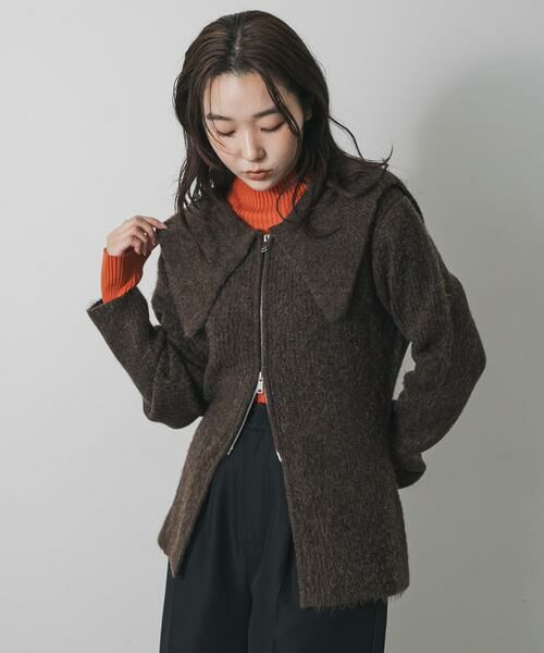SENSE OF PLACE by URBAN RESEARCH / センスオブプレイス バイ アーバンリサーチ カーディガン・ボレロ | 『洗濯可』ドロップカラージップセーター | 詳細2