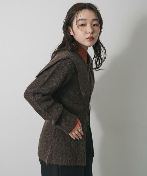 SENSE OF PLACE by URBAN RESEARCH / センスオブプレイス バイ アーバンリサーチ カーディガン・ボレロ | 『洗濯可』ドロップカラージップセーター | 詳細3