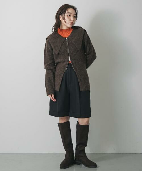 SENSE OF PLACE by URBAN RESEARCH / センスオブプレイス バイ アーバンリサーチ カーディガン・ボレロ | 『洗濯可』ドロップカラージップセーター | 詳細5