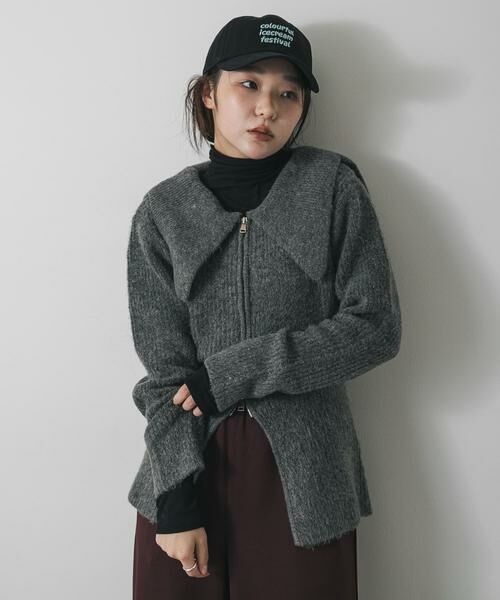 SENSE OF PLACE by URBAN RESEARCH / センスオブプレイス バイ アーバンリサーチ カーディガン・ボレロ | 『洗濯可』ドロップカラージップセーター | 詳細11