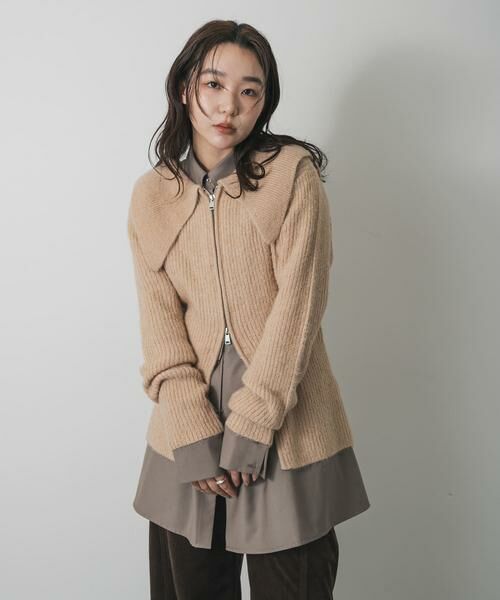 SENSE OF PLACE by URBAN RESEARCH / センスオブプレイス バイ アーバンリサーチ カーディガン・ボレロ | 『洗濯可』ドロップカラージップセーター | 詳細24