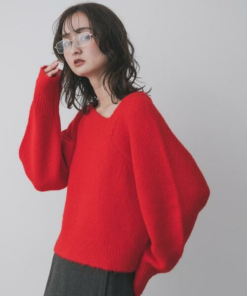 SENSE OF PLACE by URBAN RESEARCH / センスオブプレイス バイ アーバンリサーチ ニット・セーター | アシメネックニット | 詳細1