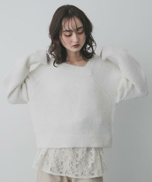 SENSE OF PLACE by URBAN RESEARCH / センスオブプレイス バイ アーバンリサーチ ニット・セーター | アシメネックニット | 詳細9