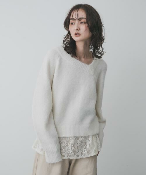 SENSE OF PLACE by URBAN RESEARCH / センスオブプレイス バイ アーバンリサーチ ニット・セーター | アシメネックニット | 詳細10