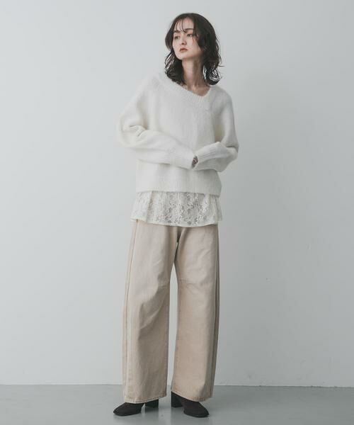 SENSE OF PLACE by URBAN RESEARCH / センスオブプレイス バイ アーバンリサーチ ニット・セーター | アシメネックニット | 詳細12