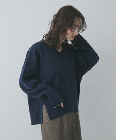 SENSE OF PLACE by URBAN RESEARCH / センスオブプレイス バイ アーバンリサーチ ニット・セーター | 『洗濯可』サイドスリットVネックニット